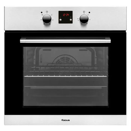 FOUR ENCASTRABLE VENTILE 7 PROGRAMMES AVEC AFFICHEUR FOCUS F521X - INOX FOCUS
