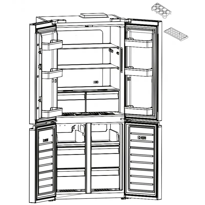 REFRIGERATEUR SIDE BY SIDE FOCUS AVEC AFFICHEUR 620 LITRES SMART6400 - DARK INOX FOCUS
