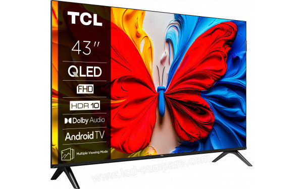 TV QLED TCL 43" FULL HD SMART GOOGLE TV 43S5K- 2 ANS GARANTIE
