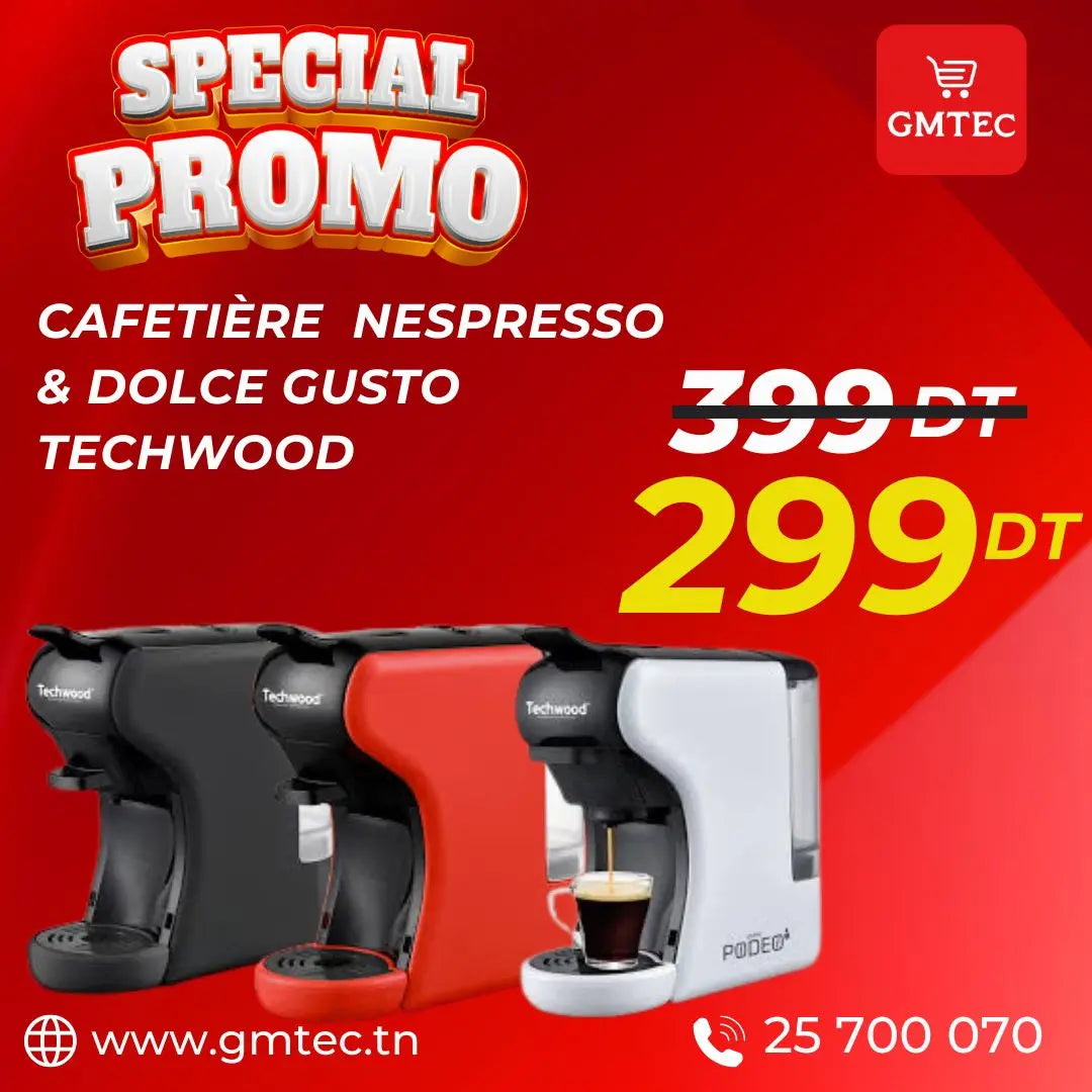 MACHINE A CAFE NESPRESSO & DOLCE GUSTO TECHWOOD TECHWOOD