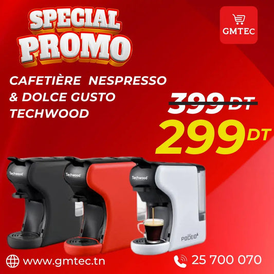 MACHINE A CAFE NESPRESSO & DOLCE GUSTO TECHWOOD TECHWOOD