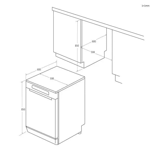 LAVE VAISSELLE CANDY 13 COUVERTS CF3E9E0A - DARK INOX CANDY