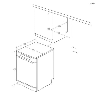 LAVE VAISSELLE CANDY 13 COUVERTS CF3E9E0A - DARK INOX CANDY