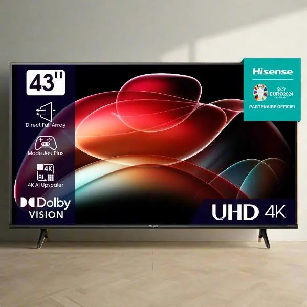 TV LED  HISENSE 43" SMART ULTRA HD 4K43A6K - 2 ANS GARANTIE HISENSE
