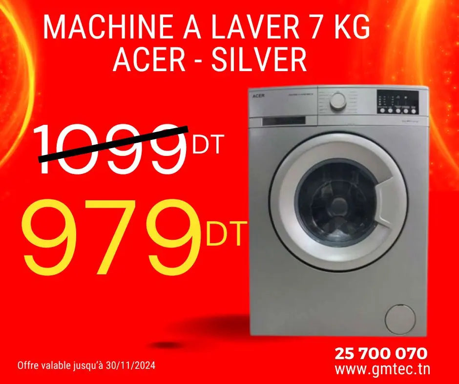 MACHINE A ALVER 7KG 1000 TRS ACER - SILVER ACER