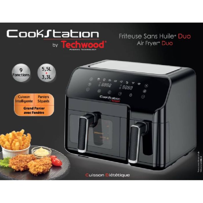 FRITEUSE SANS HUILE 8.8 LITRES TECHWOOD CS927 - NOIR