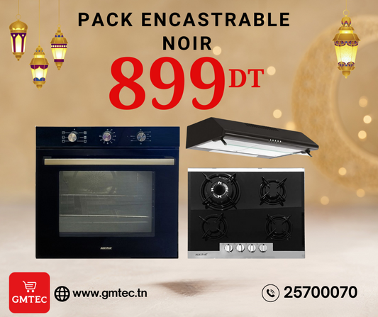PACK ENCASTRABLE NOIR VITRO