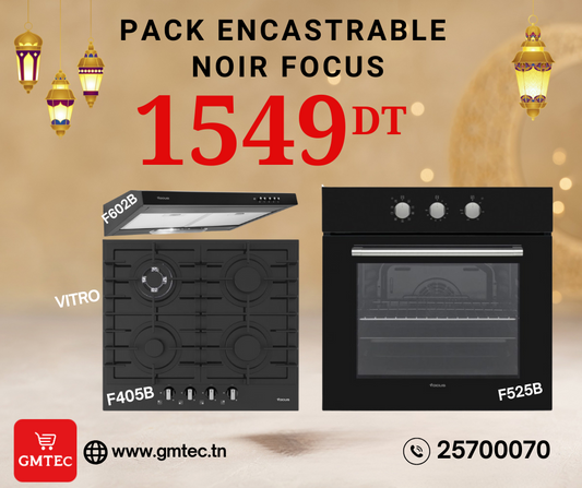 PACK ENCASTRABLE FOCUS NOIR