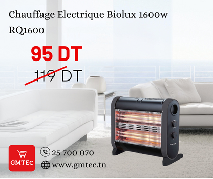 CHAUFFAGE ELECTRIQUE BIOLUX 1600W RQ1600
