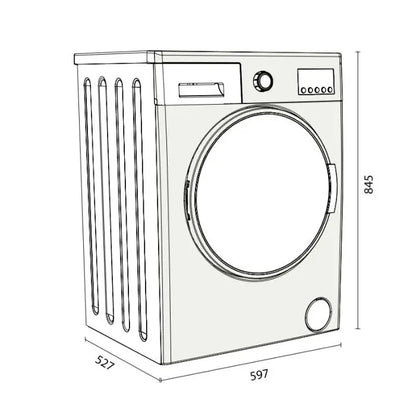 MACHINE A LAVER FRONTAL 8KG FOCUS F1208W- BLANC FOCUS