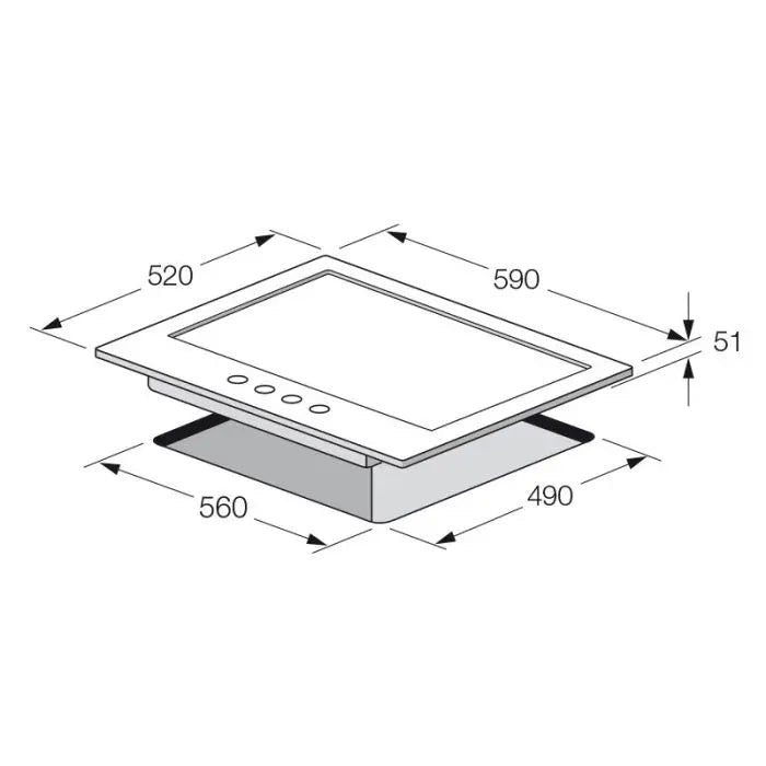 PLAQUE DE CUISSON 4 FEUX 60CM FONTE THERMOCOUPLE FOCUS F4002XS - INOX FOCUS