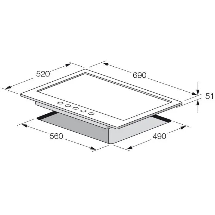 PLAQUE DE CUISSON 5FEUX 70CM FONTE THERMOCOUPLE FOCUS F4003XS - INOX FOCUS