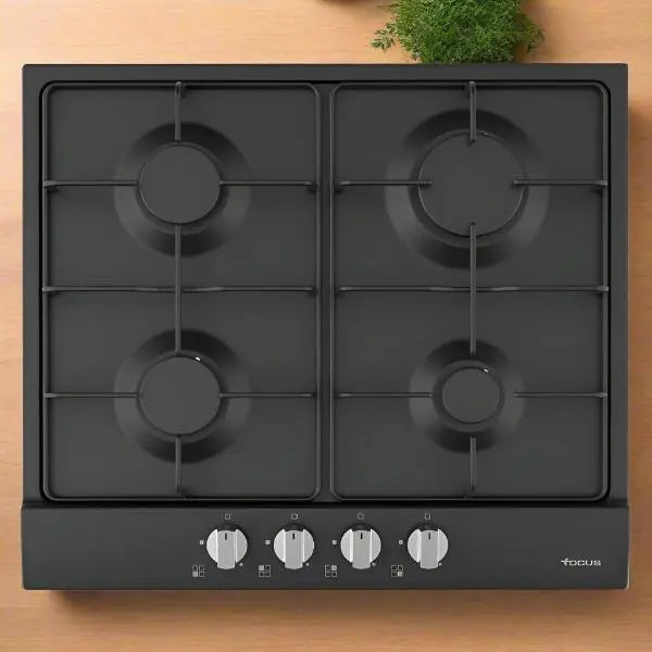PLAQUE DE CUISSON 4 FEUX 60 CM FOCUS F401B -  NOIR FOCUS