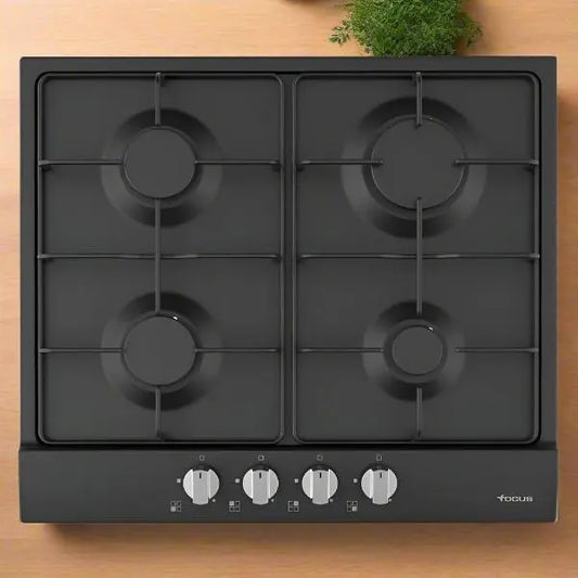 PLAQUE DE CUISSON 4 FEUX 60 CM FOCUS F401B -  NOIR FOCUS