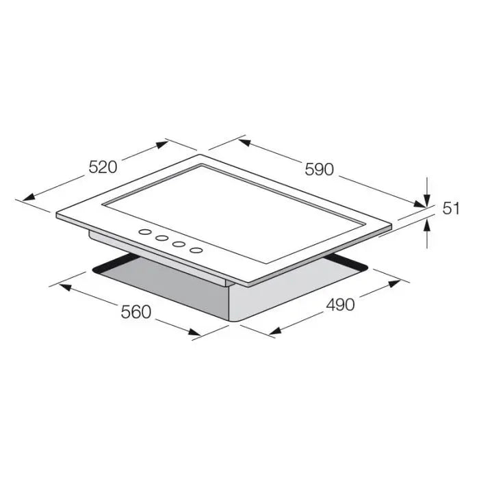 PLAQUE DE CUISSON 4 FEUX 60 CM FONTE FOCUS F402X - INOX FOCUS