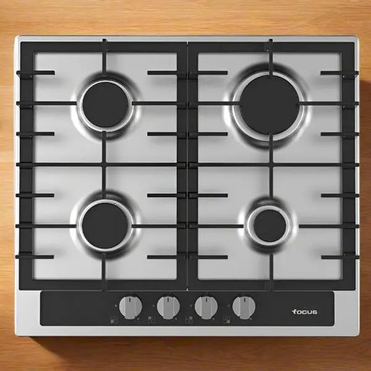PLAQUE DE CUISSON 4 FEUX 60 CM FONTE FOCUS F402X - INOX FOCUS