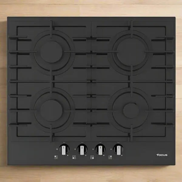 PLAQUE DE CUISSON 4 FEUX 60CM FONTE FOCUS F404B - VITRO NOIR FOCUS