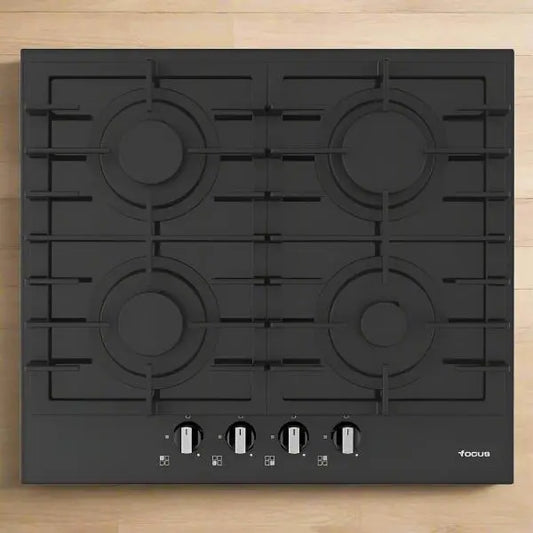 PLAQUE DE CUISSON 4 FEUX 60CM FONTE FOCUS F404B - VITRO NOIR FOCUS