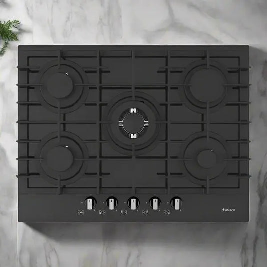 PLAQUE DE CUISSON 5 FEUX 70CM FONTE FOCUS F406B - VITRO NOIR FOCUS