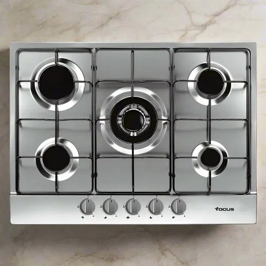 PLAQUE DE CUISSON 5 FEUX 70 CM FOCUS F407X - INOX FOCUS