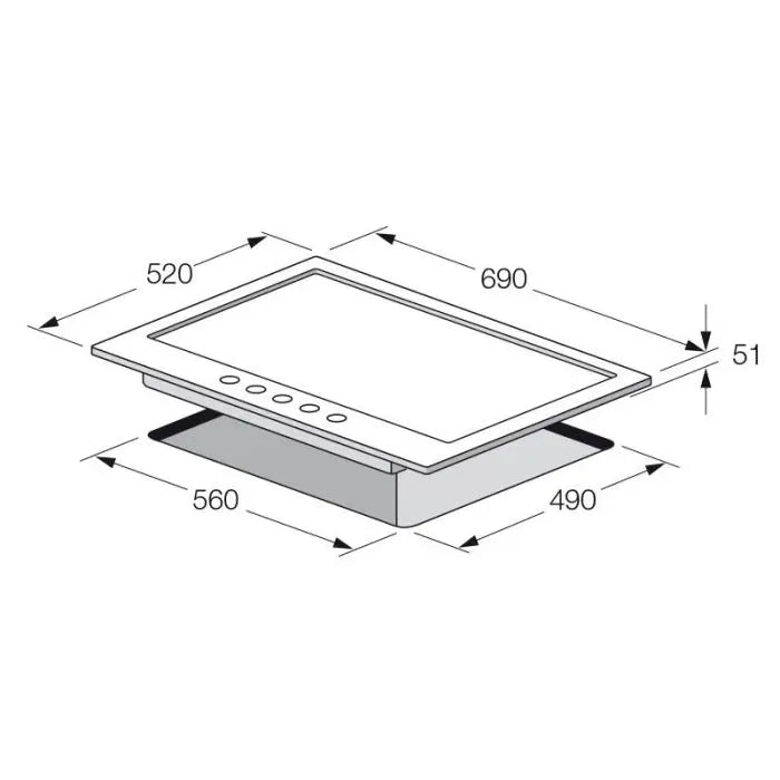 PLAQUE DE CUISSON 5 FEUX 70CM FONTE FOCUS F478B - NOIR FOCUS