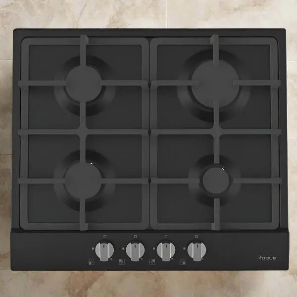 PLAQUE DE CUISSON 4 FEUX 60CM FONTE FOCUS F408B - NOIR FOCUS