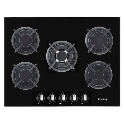 PLAQUE DE CUISSON 5 FEUX 86CM FOCUS F4109B - VITRO NOIR FOCUS