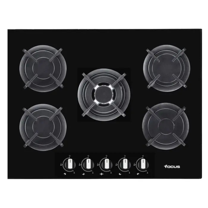 PLAQUE DE CUISSON 5 FEUX 70CM FONTE FOCUS F417B - VITRO NOIR FOCUS