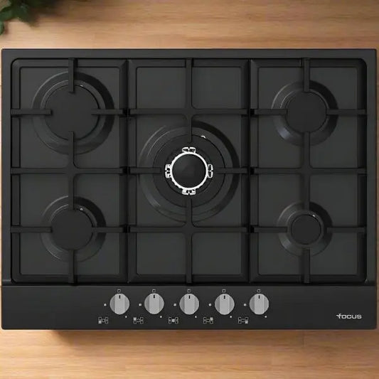 PLAQUE DE CUISSON 5 FEUX 70CM FONTE FOCUS F478B - NOIR FOCUS