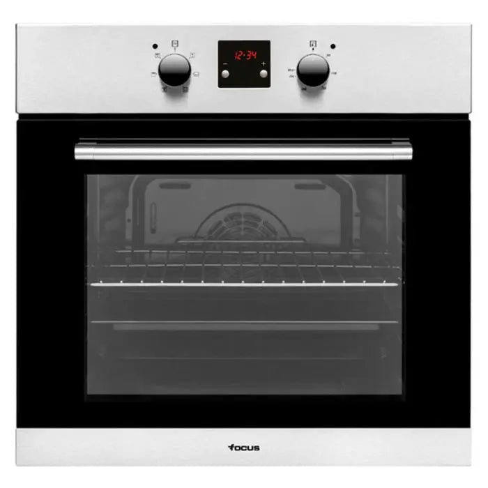 FOUR ENCASTRABLE VENTILE 7 PROGRAMMES AVEC AFFICHEUR FOCUS F521X - INOX FOCUS