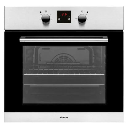 FOUR ENCASTRABLE VENTILE 7 PROGRAMMES AVEC AFFICHEUR FOCUS F521X - INOX FOCUS