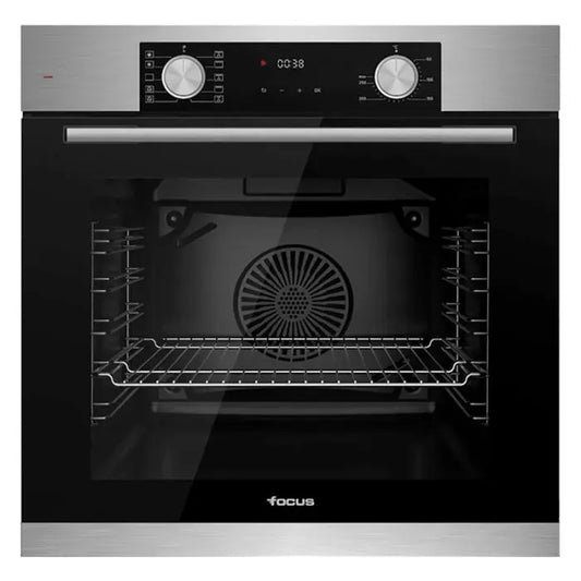 FOUR ENCASTRABLE VENTILE 12 PROGRAMMES AVEC AFFICHEUR FOCUS F721X - INOX FOCUS