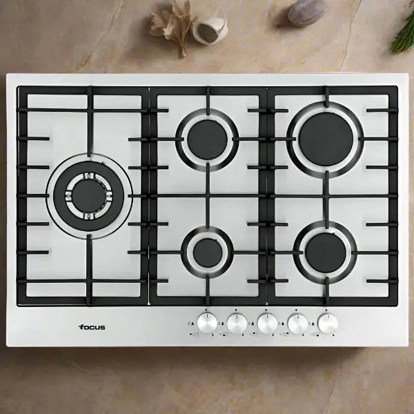 PLAQUE DE CUISSON 5 FEUX 75 CM FONTE FOCUS F811X - INOX FOCUS