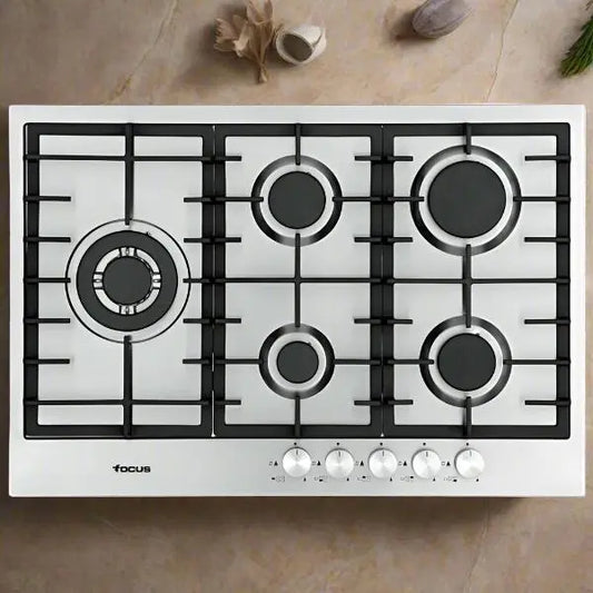 PLAQUE DE CUISSON 5 FEUX 75 CM FONTE FOCUS F811X - INOX FOCUS