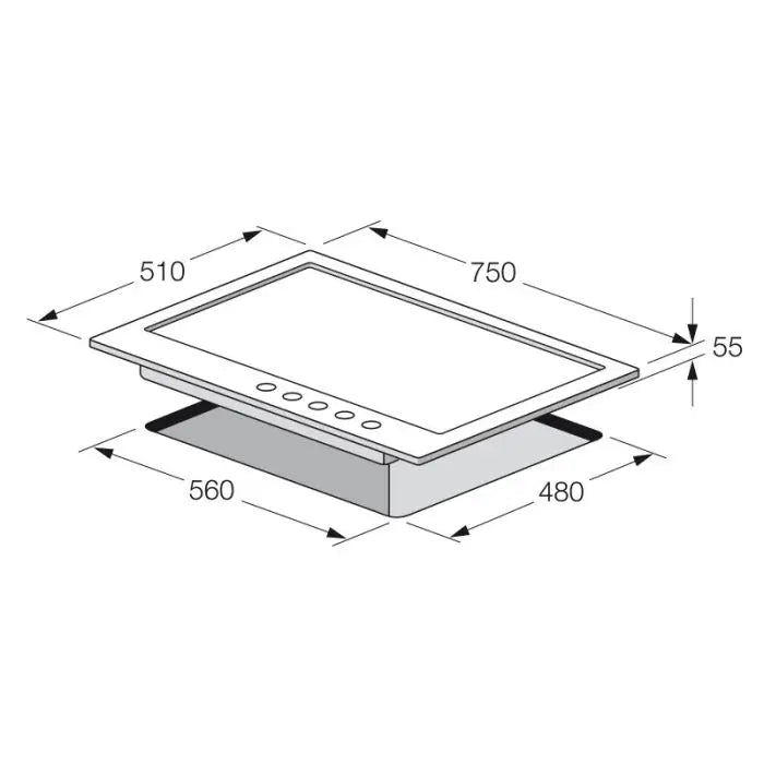 PLAQUE DE CUISSON 5 FEUX 75 CM FONTE FOCUS F811X - INOX FOCUS