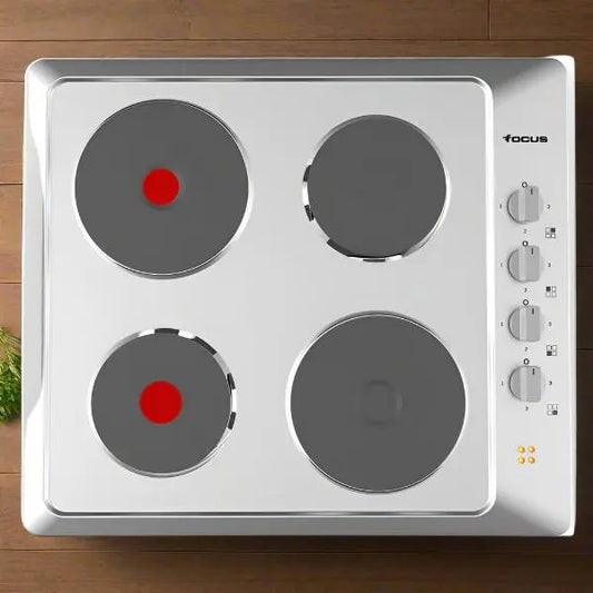 PLAQUE DE CUISSON 4 FEUX ELECTRIQUE 60CM FOCUS F814X - INOX FOCUS