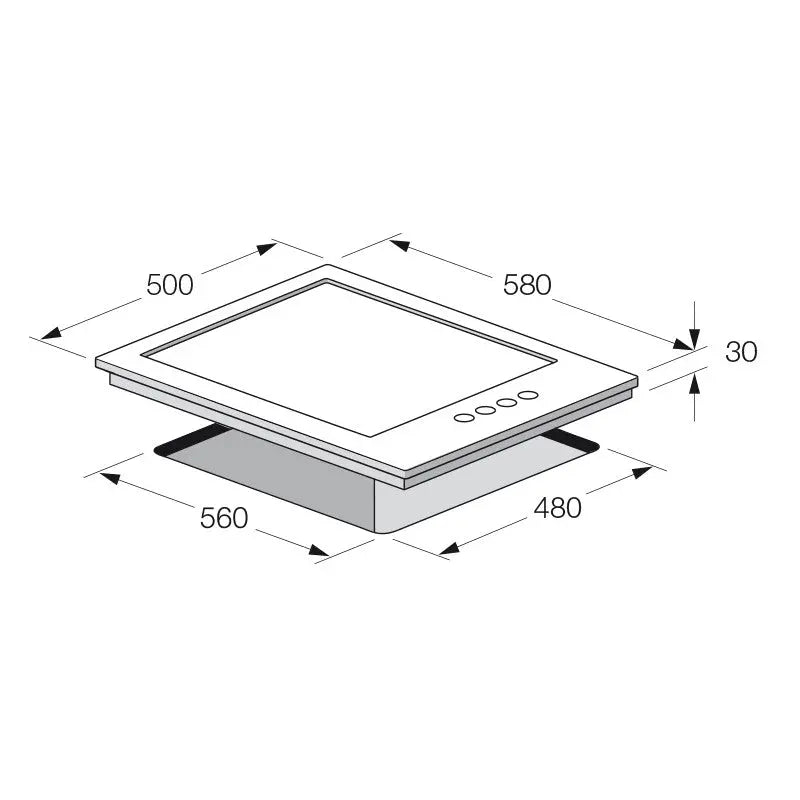 PLAQUE DE CUISSON 4 FEUX ELECTRIQUE 60CM FOCUS F814X - INOX FOCUS