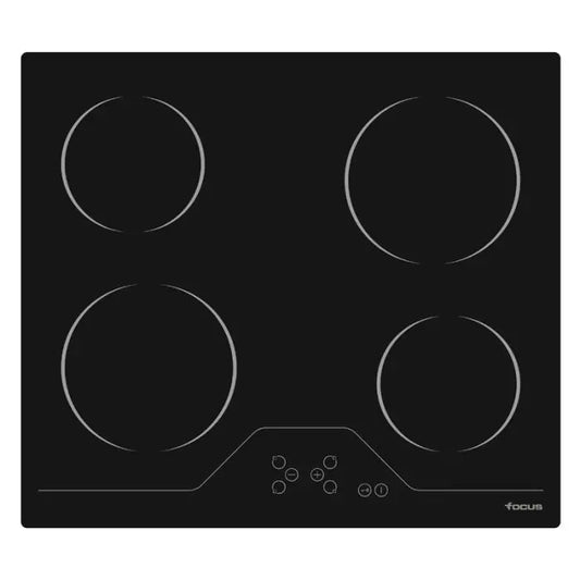 PLAQUE DE CUISSON 4 FEUX ELECTRIQUE 60 CM VITRO CERAMIQUE FOCUS F816X - NOIR FOCUS