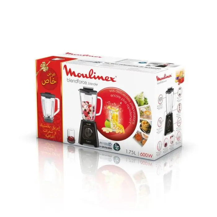 BLENDER MOULINEX 600W AVEC 2 BOLS + MOULIN - NOIR MOULINEX