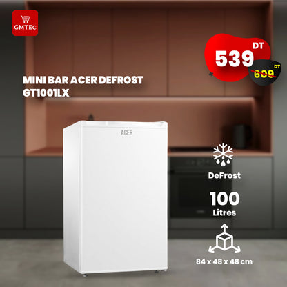 MINI BAR ACER 100 LITRES DEFROST GT100LX - BLANC