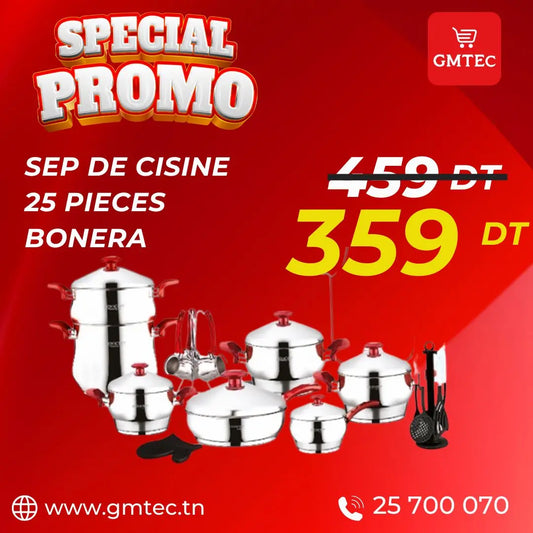 SET DE CUISINE 25 PIECES BONERA BONERA