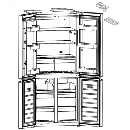 REFRIGERATEUR SIDE BY SIDE FOCUS AVEC AFFICHEUR 620 LITRES SMART6400 - DARK INOX FOCUS