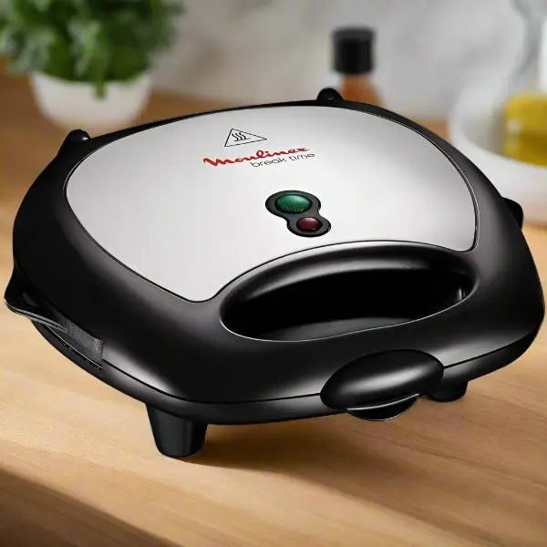 GAUFRIER CROQUE MMONSIEUR GRILLADES MOULINEX 700W - NOIR &SILVER MOULINEX