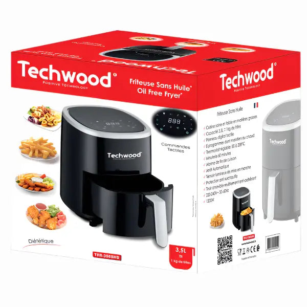 FRITEUSE SANS HUILE TECHWOOD TFR358SHD - NOIR TECHWOOD