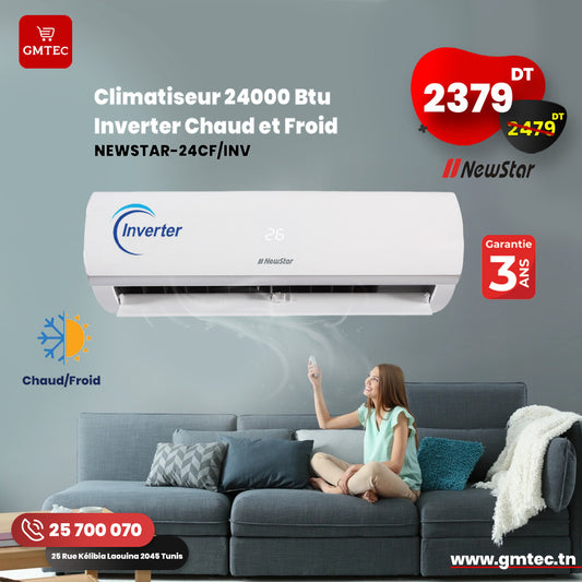 CLIMATISEUR 24000 BTU NEWSTAR INVERTER CHAUD ET FROID