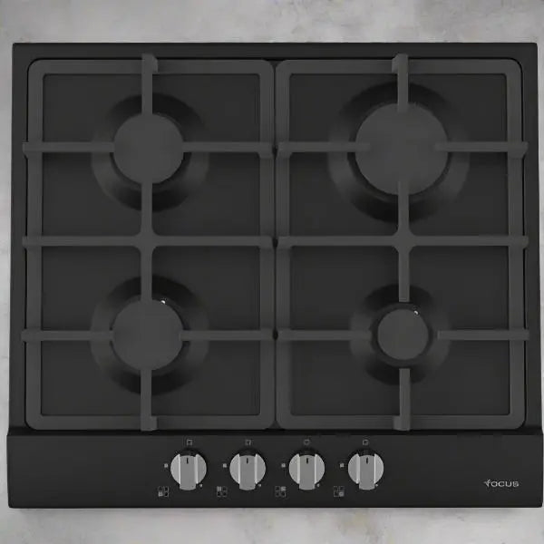 PLAQUE DE CUISSON 4 FEUX 60CM FONTE THERMOCOUPLE FOCUS F4008BS - NOIR FOCUS