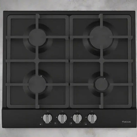 PLAQUE DE CUISSON 4 FEUX 60CM FONTE THERMOCOUPLE FOCUS F4008BS - NOIR FOCUS