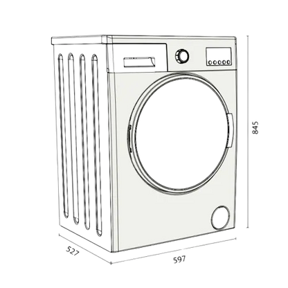 Machine a Laver Automatique 8Kg FOCUS F1208S-SILVER - 2 ANS DE GARANTIE FOCUS