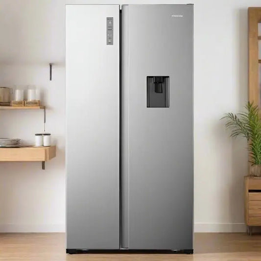 SIDE BY SIDE HISENSE 519 LITRES NOFROST  - INOX HISENSE