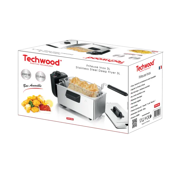 FRITEUSE INOX 3 LITRES TECHWOOD TFR304 - INOX TECHWOOD
